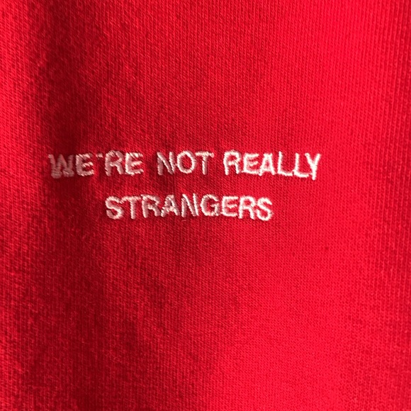 WNRS Red White Crew Neck Pullover Large Sweater - Picture 3 of 7